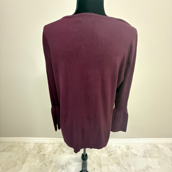 Maroon Bell Sleeve Sweater - Picture 2 of 4